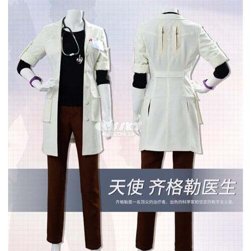 Anime Angela Ziegler New Skin Doctors Uniforms Cosplay Costume Mercy Cos Party Suit H