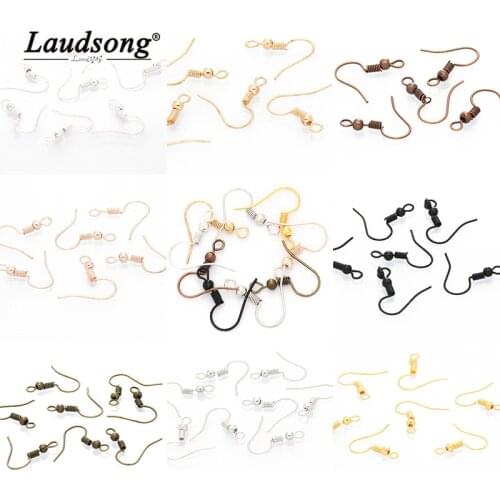 Antique Bronze Golden Metal Ear Hooks Earrings Wires Clasps Findings For Jewelry Making DIY Supplies Wholesale 20x17mm