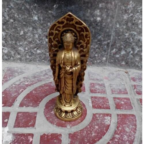 Antique antiques Collectible Handwork Old Bronze Carved Buddha Statue/Chinese Ming Dynasty Buddha head Sculpture