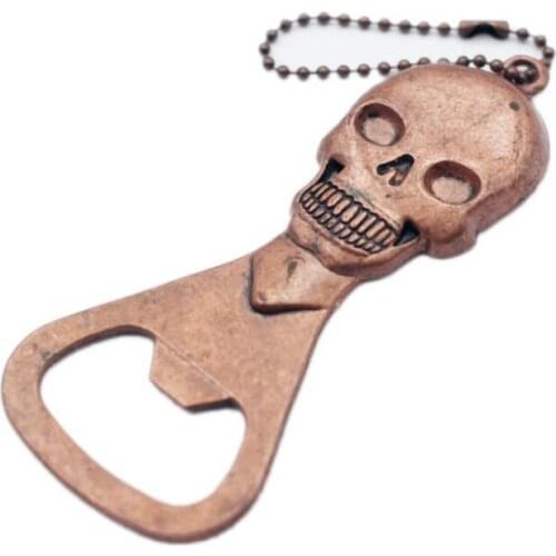 Skull Style Bottle Openers Mini Portable Key Shape Beer Wine Bottle Opener Keychain Opener Tool LX7325