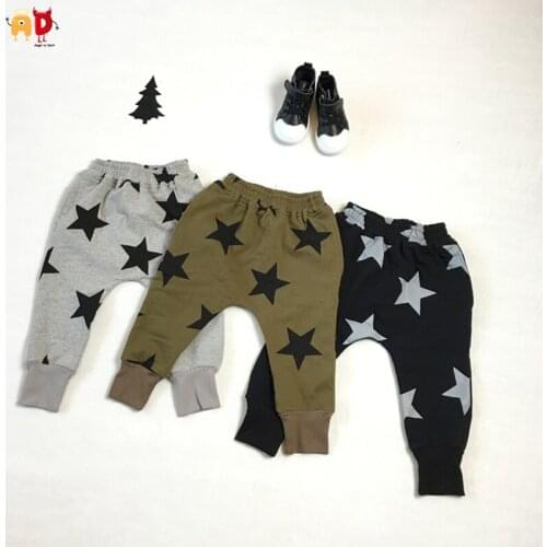 AD Stars Boys Girls Pants for Winter Autumn Babies Fleece Harem Pants Kids Clothes Childrens Clothing