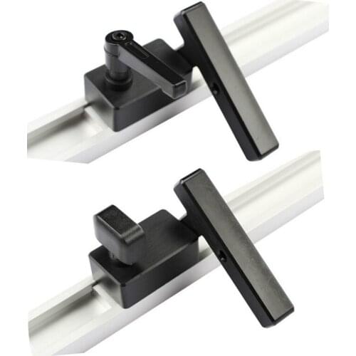 Miter Track Stop T Slot Chute Limiter for T-Track WoodWorking Tools Saw Table Router Table DIY Manual