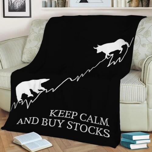 Bear vs Bull Flannel Throw Blanket 3D Printed Keep Warm Sofa Child Blanket Home Decor Textiles Dream Family Gift