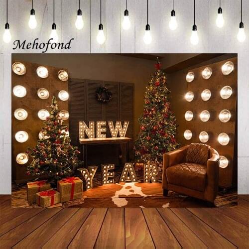 Mehofond Photography Background Christmas Interior Room Glitter Lights Gift Kid Family Portrait Decor Backdrop Photo Studio Prop