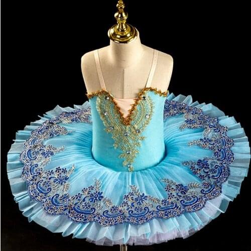 Blue Professional Ballet Tutu Ballet Dresses For Adults Child Kids Pancake Swan Lake Ballerina Tutu Ballroom Dance Dress Girl