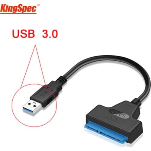 KingSpec USB 3.0 SATA Cable Sata III to USB 3.0 Adapter Up to 6 Gbps Support 2.5 Inches External HDD SSD Hard Drive 22 Pin Sata3