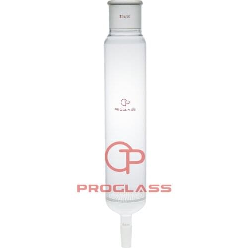 Laboratory Adapters Columns,Distillation column pore plate,80mm diameter,Body 300mm,TOP 55/50,Down 29/42