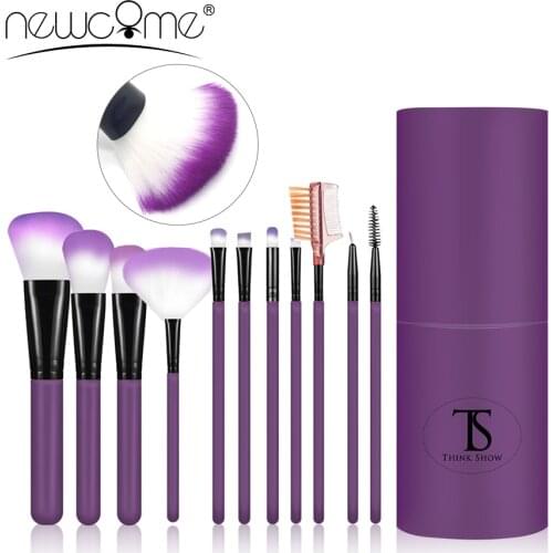 11 high quality Professional makeup brushes set cosmetic brush beauty tool kits for Foundation eyebrow powder lip eye shadow