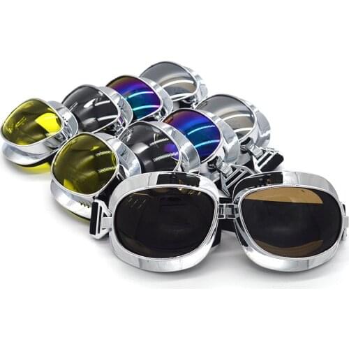 Mooreaxe Goggles Glasses For Harley Motorcycle Vintage Half Face Jet Helmet Steampunk Pilot Style Glasses Windproof New
