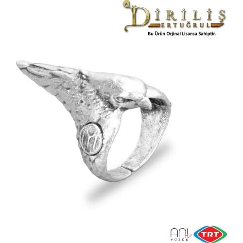 Resurrection Ertuğrul Array Original Licensed Adjustable Mens Hawk Thumb Ring IN Traditional ring DED0001