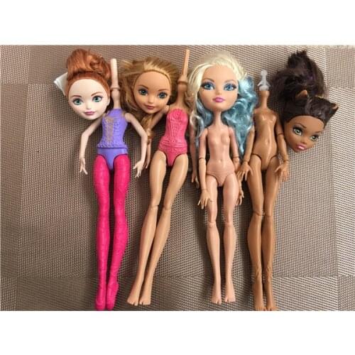 Original Monsters Body+Head Monstering High DIY Doll Body Head Joints Movable Doll Toy Multi-Color Queens Prince Mermaid Doll
