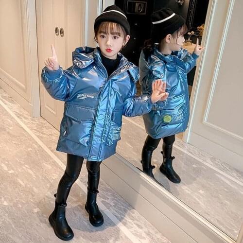 New Sale Quality Winter Parkas Windproof Waterproof Baby Girls Outwear Warm Winter Down Hoodies Jacket Coats Kids For 3-12 Year