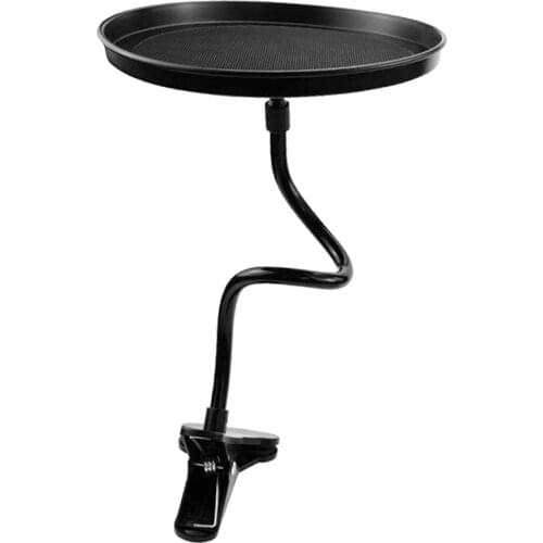 Black 360° Swivel Car Travel Tray Food Cup Coffee Table Stand Organizer