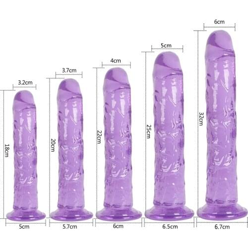 Translucent Soft Jelly Big Dildo Realistic Fake Dick Penis Butt Plug Sex Toys for Woman Men Vagina Anal Massage