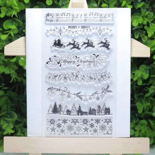 Sheet music We wish you a Christmas tansparent clear stamps for Scrapbooking/Card Making/Stamp set stationery decoration supply