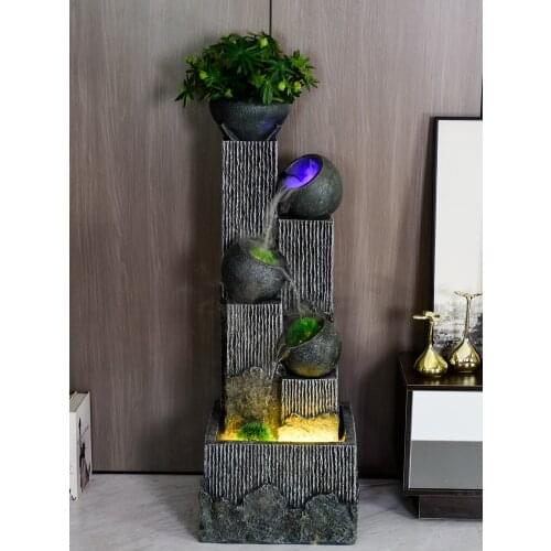 Modern Creative Artificial Mountain and Fountain Courtyard Living Room Home Decoration Ornaments