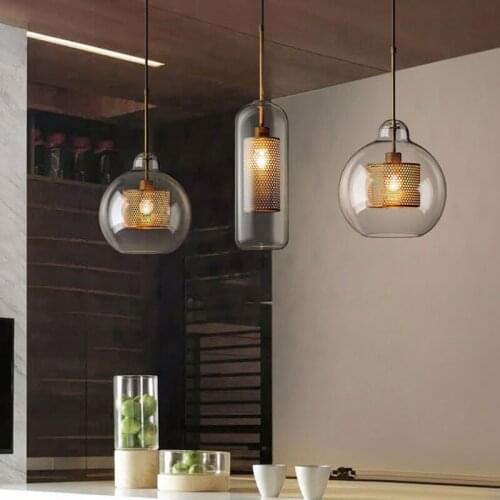Modern Glass Pendant Light Fixtures Kitchen Hanging Lamps for Dining Room Lights Industrial Lamp Home Decor Suspension Luminaire