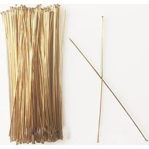 Light Yellow Gold Color T Shaped Needle Half Round T pins For High Quality Jewerly Charms Making DIY Jewelry Accessories
