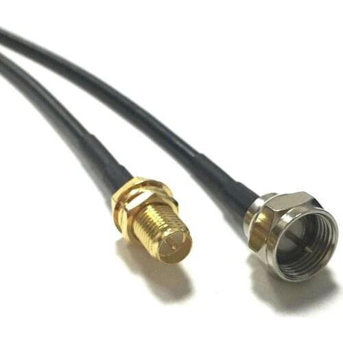 1PC WIFI antenna router extension cable RP SMA female jack nut to F male plug connector RG174 coaxial cable 20CM adapter pigtail