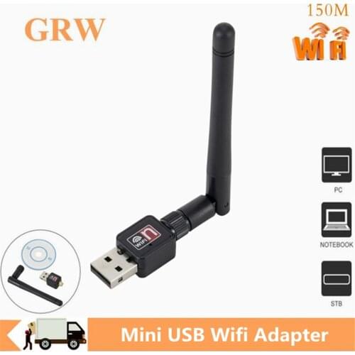 Grwibeou USB Wifi Adapter 150Mbps 2dB Antenna Network Lan Card PC Wi-fi Receiver Wireless Portable hot sale
