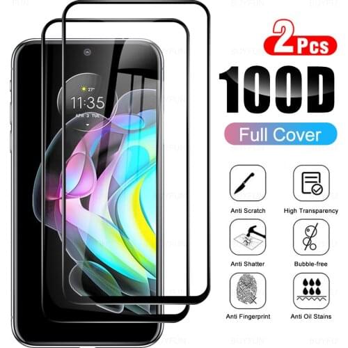 2Pcs Full Cover Protective Glass For Motorola Edge 20 Tempered Glass For Moto Rola Edge20 6.7" 2021 Phone Screen Protector Film