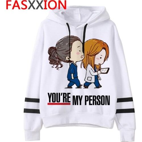 Greys Anatomy Hoodie Women female You're My Person 90s Tumblr Sweatshirt hooded Pullover Spring Long Sleeve funny Polyester