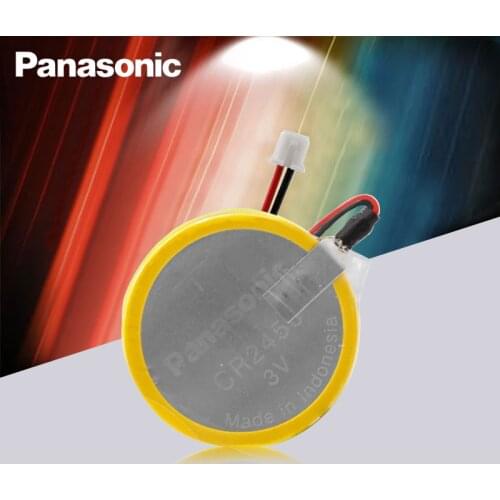 1pc New Original Panasonic CR2450 battery with solder pin plug wire bonders CR 2450 3V AFPX-BATT FP-X Series PLC Batteries