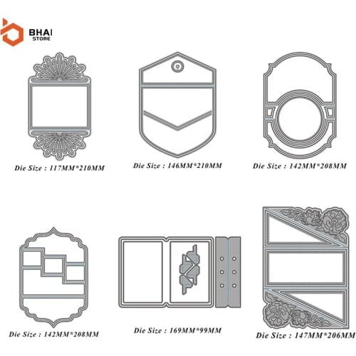 2021 New 3D Greeting Card Page Planner Frame Metal Cutting Dies Stencil Scrapbooking DIY Album Stamp Paper Card Embossing Decor