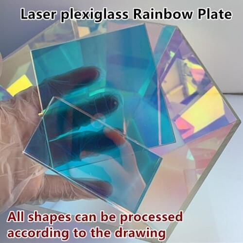 3mm Laser Plexiglass Rainbow Acrylic (PMMA) Iridescent Sheet,Organic Glass Plate Oргстекло For DIY Advertising/Decorate