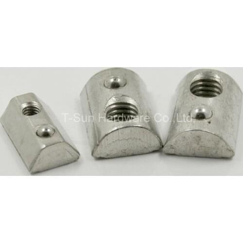3030 M5 Roll-in T Spring Nut / M5 Half Round Elasticity Spring Nut for 3030 Aluminium Profile Slot Groove 6