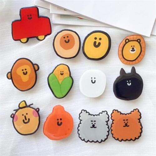 3D Epoxy Airbag Bear Frog Cartoon Expanding Stand Mount Phone Socket Fold Mobile Smartphones Pocket Desktop Phone Stand Holder