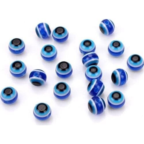 50pcs Devils Eye Shape Beads Acrylic Loose Beads Bracelet DIY Jewelry Making