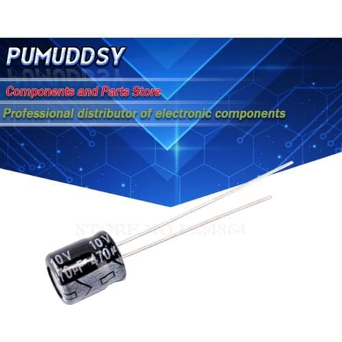 50PCS Higt quality 10V470UF 6X7mm 470UF 10V 6*7mm Electrolytic capacitor