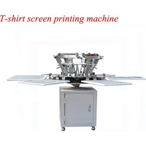 6 color 6 station T-shirt screen printing machine comeswith base good quality