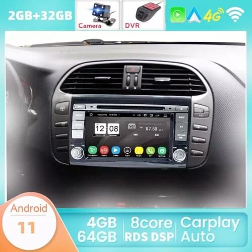 4GB+64GB 2 Din Android Car Multimedia GPS Player For Fiat/Bravo 2007 2008 2009 2010 2011 2012 GPS Navigation DVD Radio Stereo