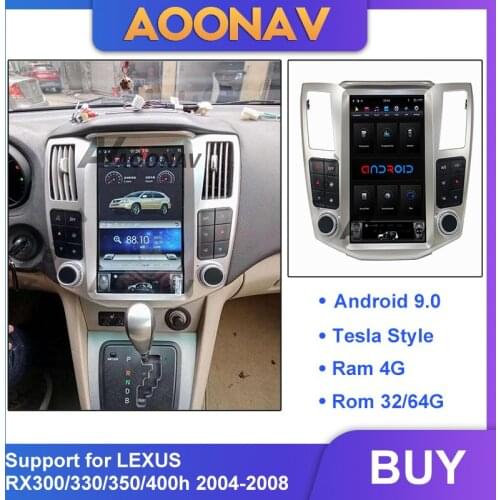 AOONAV 11.8 inch car Radio GPS navigation For-LEXUS RX300/330/350/400h 2004-2008 DVD player Android 9.0 4+64B support carplay