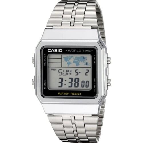 Casio A500WA 1F Classic Silver Tone Watch Casio watch wrist watch men top brand luxury set quartz 50m Waterproof men watch Sport