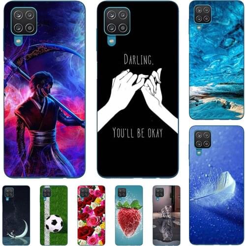 For Samsung Galaxy A12 A125F A42 5G A425 F62 M62 E625F Case Cartoon Pattern Soft TPU Cover Coque Animal Flower Shell