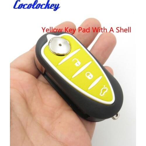 Cocolockey Replacement Car Key Shell Fits for Alfa Romeo Mito Giulietta GTO 159 3 Button Remote Key Fob Case Blade No Logo