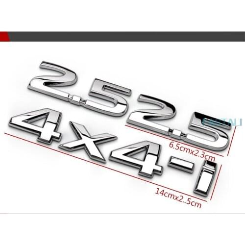 For X-TRAIL 2.5 car standard car stickers metal stickers 2.5 4x4-i displacement sign car decoration labeling