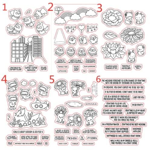 Animal Festival Transparent Clear Silicone Stamp Seal DIY Scrapbooking photo Album x0050