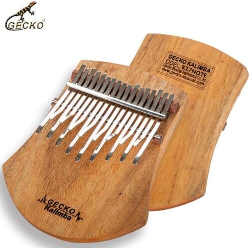 GECKO 17 Key Kalimba Thumb Piano Finger Mbira Sanza Camphorwood Percussion Keyboard Musical Instrument K17NOTE K17CAS