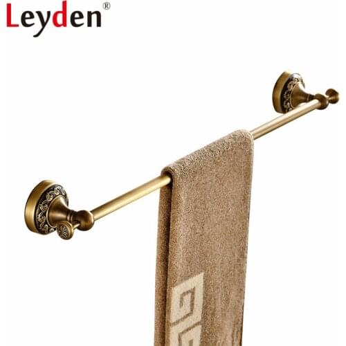 Leyden Antique Brass/ ORB Towel Bar Copper Single Towel Bar Wall Mounted Antique/ Black Towel Rail Retro Bathroom Accessories