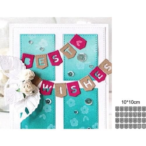 Metal Cutting Dies Cut Mold Stitching Alphabet Letter Frame Decoration Scrapbook Paper Craft Knife Mould Blade Punch Stencils