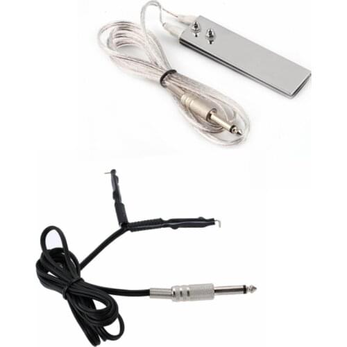 Mini silver Flat Tattoo Foot Switch Stain steel Tattoo Pedal clip cord For Tattoo Machine Gun Kits Power Supply Free shipping