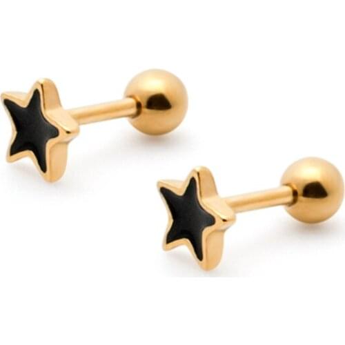 Fashion earrings star stud earrings man woman unisex cool piercing jewelry
