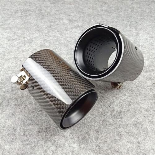 1 PC Car Matte Black Stainless Steel Exhaust Pipe Muffler Tips For M2 M3 M4 With M Logo Car Accessories