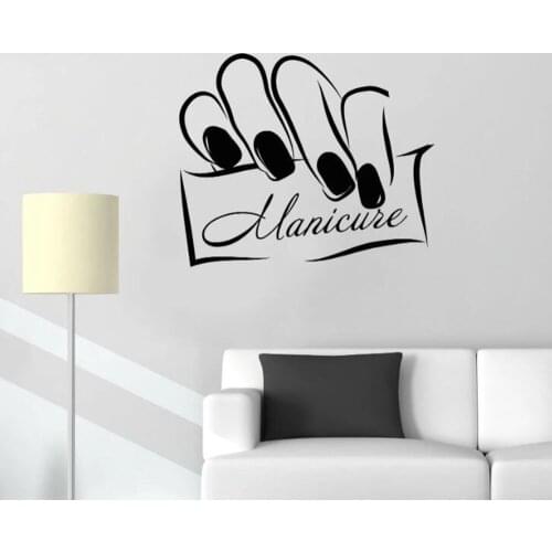 Manicure Salon Wall Decal Removable Vinyl Art Nails Beauty Center Interior Decor Wall Art Stickers Mural Wall Decorations P157