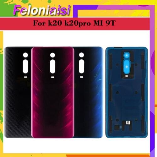 Original For Redmi K20 Battery Cover Back Glass Panel Rear Door Case For Xiaomi 9T Back Cover door with adhesive K20 9T Housing