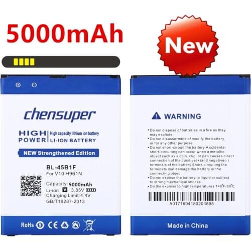Original chensuper Battery BL-45B1F For LG V10 H968 H961N H900 H901 VS990 F600L F600S F600K Replacement 5000mAh Retail Package